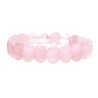 Pulseira Oval Facetada de Quartzo Rosa