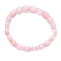 Bracciale Ovali Faccettati di Quarzo Rosa