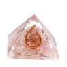 Resin Pink Opal Pyramid with Spiral 3x3cm