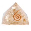 Citrine pyramid in resin with spiral, 3 x 3 cm /_\