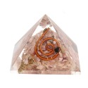 Pirâmide de Rodocrosite em Resina com Espiral 3x3cm /___\