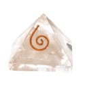 Selenite Pyramid in Resin with Spiral 3×3 cm /_\