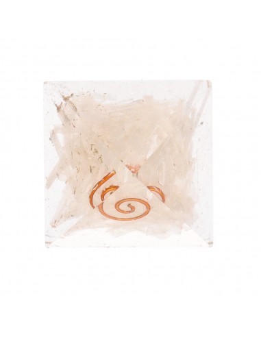Piramide di orgonite di selenite in...