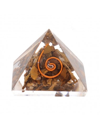 Piramide in resina orgonite con...