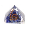 Lapis Lazuli Pyramid in Resin with Spiral 3x3cm