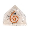 Pirámide Orgonita de Piedra Luna en Resina con Espiral 3x3cm