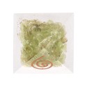 Peridot Pyramid in Resin with Spiral 3x3cm /_\