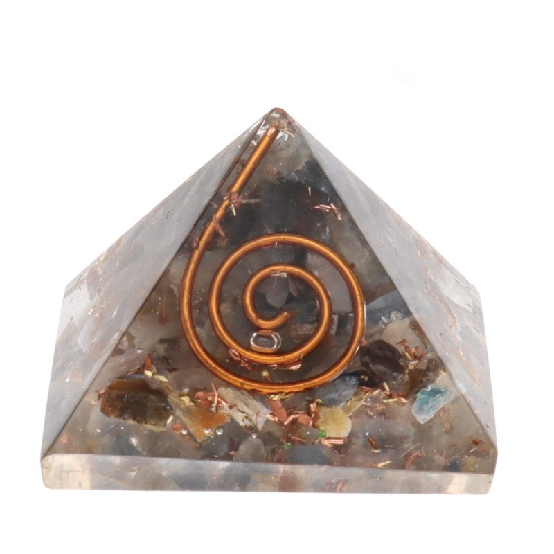 Piramide di Cianite Blu in Resina con Spirale 3x3cm /_\