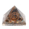 Blue Cyanite Pyramid in Resin with Spiral 3x3cm