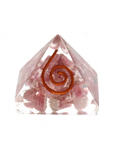 Piramide in resina con rubellite e...