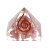 Pyramide de rubélite en résine avec spirale 3x3cm
