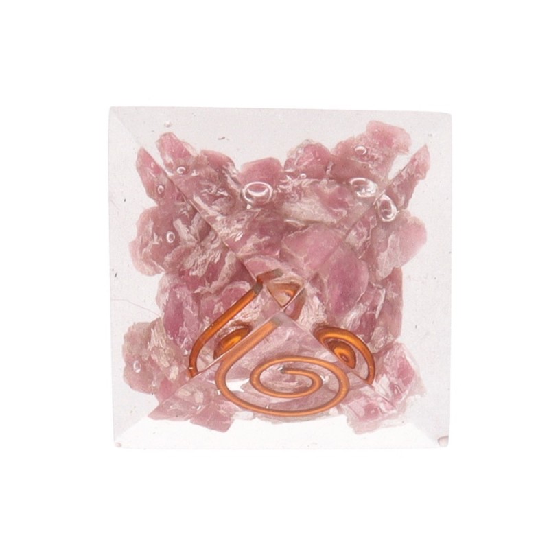 Piramide di Rubellite in Resina con Spirale 3x3cm /_\