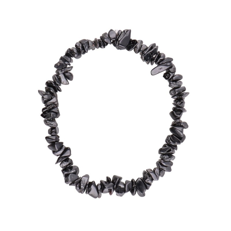 Bracciale Chip Piccolo di Tormalina Nera/