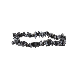 Bracciale Chip Piccolo in Obsidiana Neve/