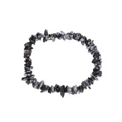 Bracciale Chip Piccolo in Obsidiana Neve