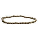 Bracelet de pyrite à facettes 3mm : Elégance et énergie naturelle