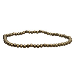 Bracciale in Pirite Sfaccettata 3mm: Eleganza ed Energia Naturale