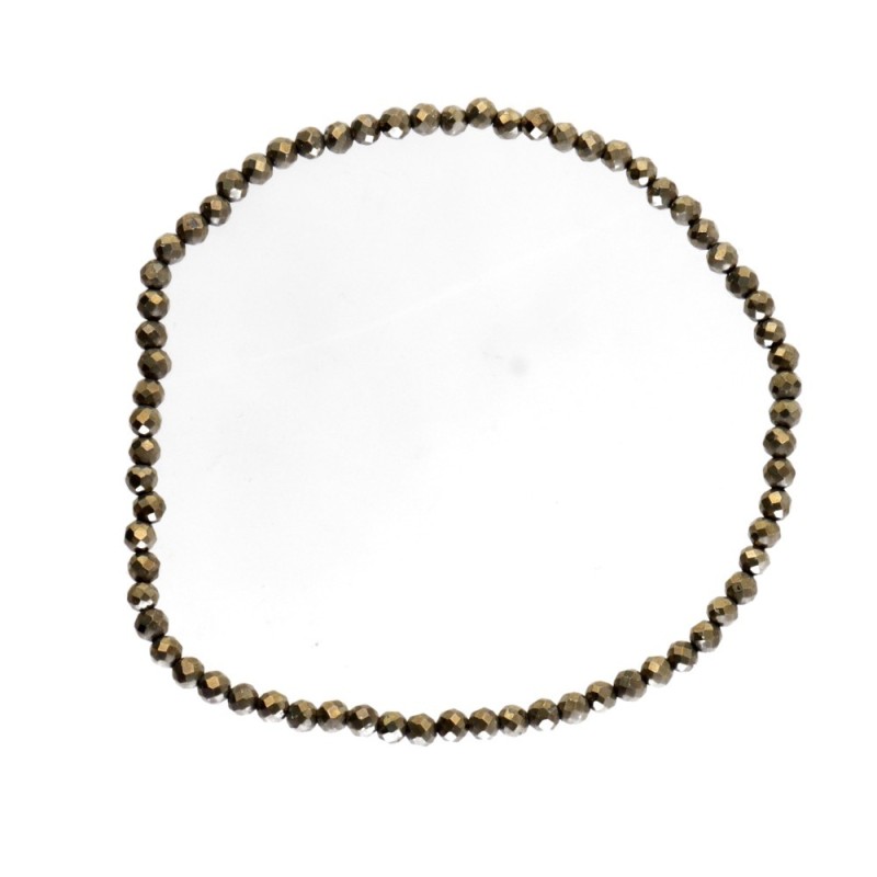 Bracciale in Pirite Sfaccettata 3mm: Eleganza ed Energia Naturale