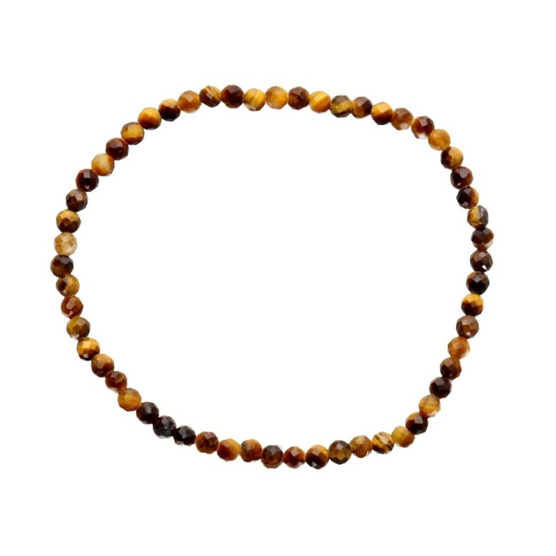 Bracciale Occhio di Tigre Faccettato 3mm: Protezione ed Eleganza