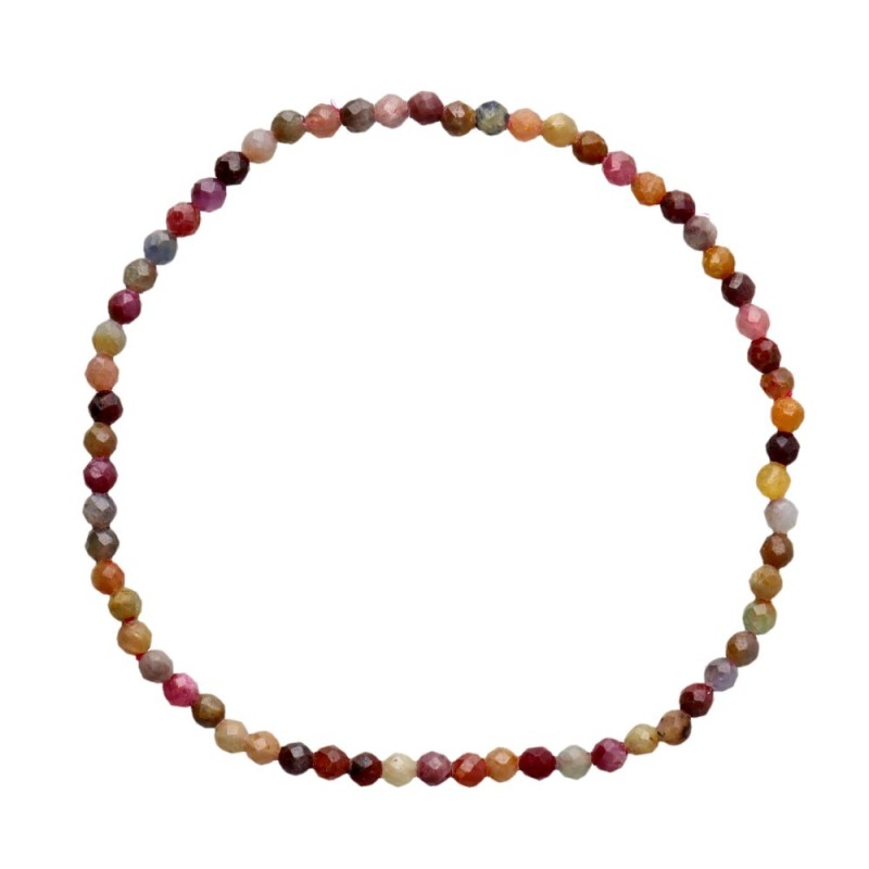 Bracciale Zaffiro Multicolore Faccettato 3mm | Gioielleria Naturale ed Elegante