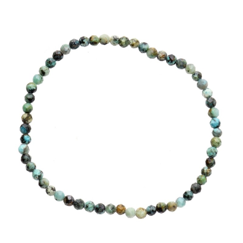 Bracciale Turchese Africano 3mm, sfaccettato ed elegante
