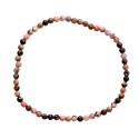 Rhodonite 3mm Faceted Bracelet: Elegance and Natural Energy