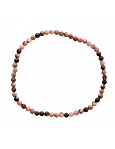 Rhodonite 3mm Faceted Bracelet 2