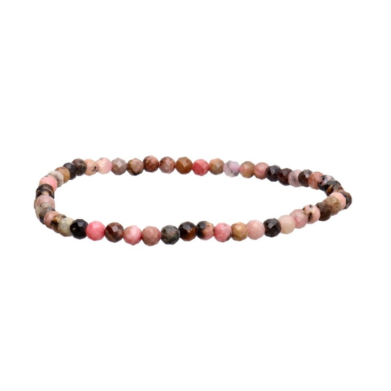 Bracciale Rodonite 3mm Facettato: Eleganza e Energia Naturale
