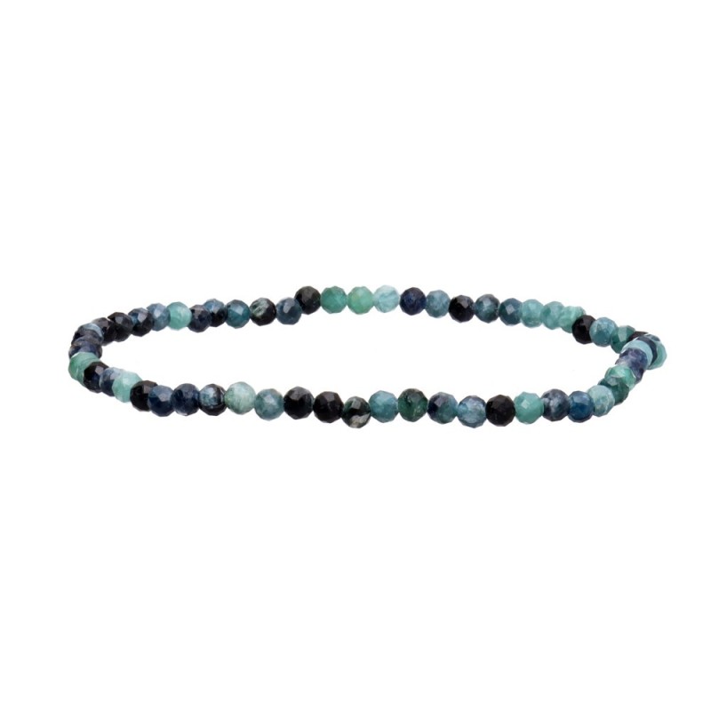 Bracciale di Tormalina Blu Faccettata 3mm: Eleganza ed Energia