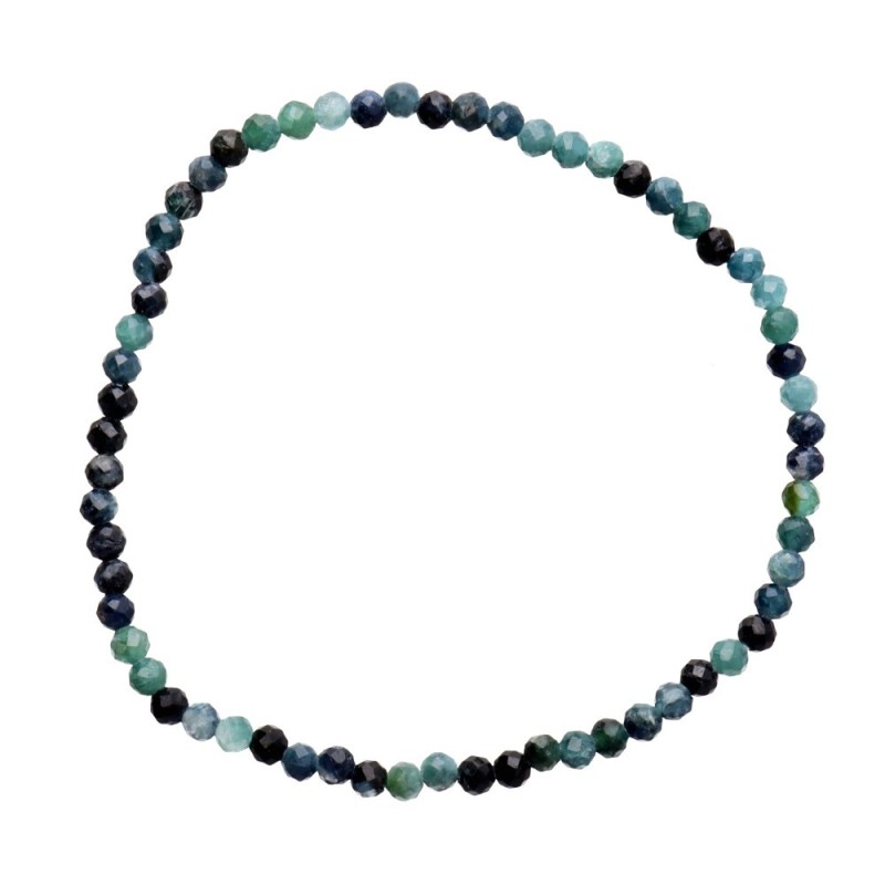 Bracciale di Tormalina Blu Faccettata 3mm: Eleganza ed Energia
