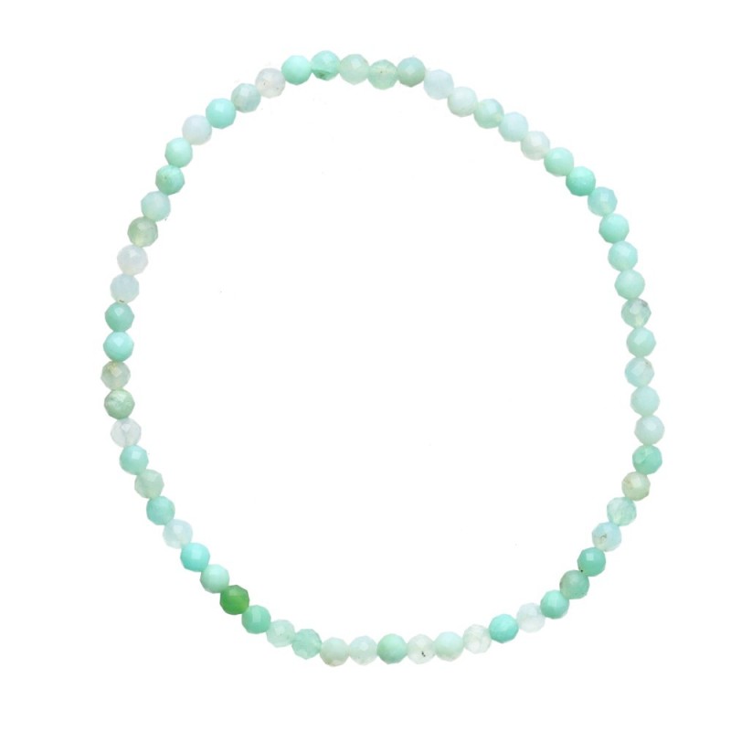 Bracciale in Crisoprasio Faccettato 3mm | Gioielleria Naturale ed Elegante