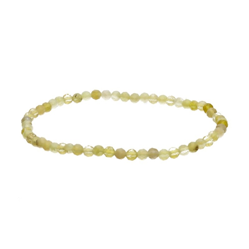 Bracciale in Opale Giallo Faccettato 3mm | Gioielleria Elegante