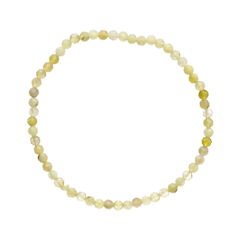 Bracciale in Opale Giallo Faccettato 3mm | Gioielleria Elegante