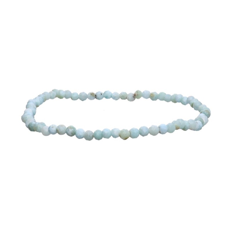 Bracciale Larimar Faccettato 3mm: Eleganza e Energia Naturale