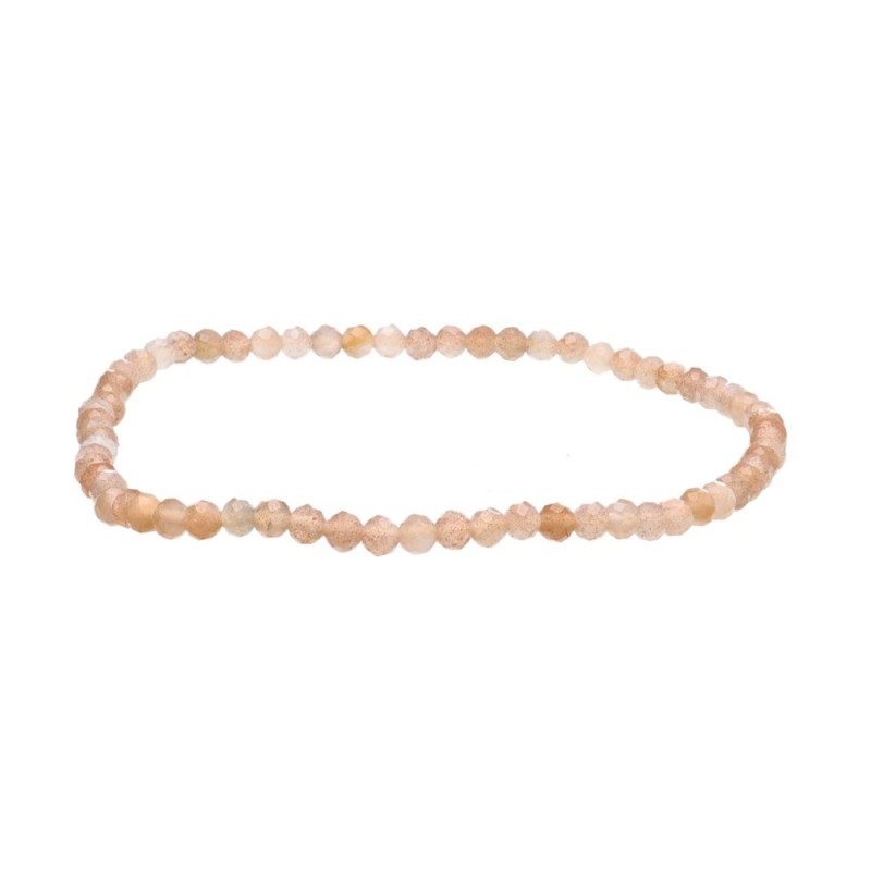Bracciale Pietra Luna Adularia Rosa 3mm: Eleganza e Energia Naturale