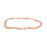 Pulsera Facetada de Piedra Luna Adularia Rosa 3mm