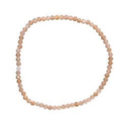Bracciale Faccettato in Pietra Luna Adularia Rosa 3mm