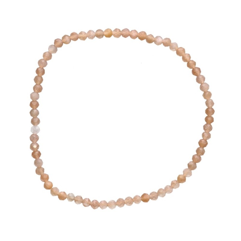 Bracciale Pietra Luna Adularia Rosa 3mm: Eleganza e Energia Naturale