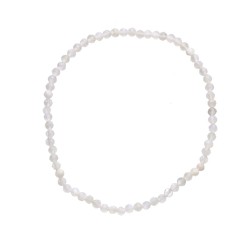 Bracciale Facettato in Pietra Luna Adularia Bianca 3mm