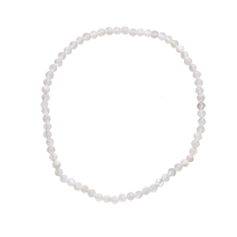 Bracciale Pietra Luna Adularia Bianca 3mm - Eleganza e Energia Naturale