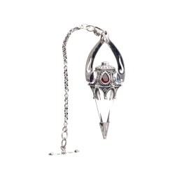 Pendule de Gotland avec topaze, améthyste et grenat en argent 925