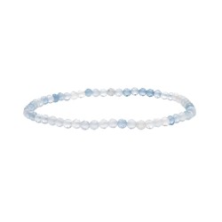 Bracciale Acquamarina Blu 3mm: Eleganza e Calma al tuo Polso