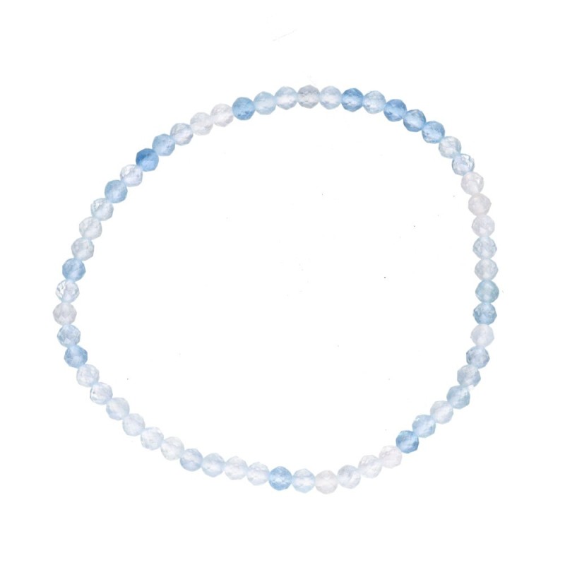Bracciale Acquamarina Blu 3mm: Eleganza e Calma al tuo Polso