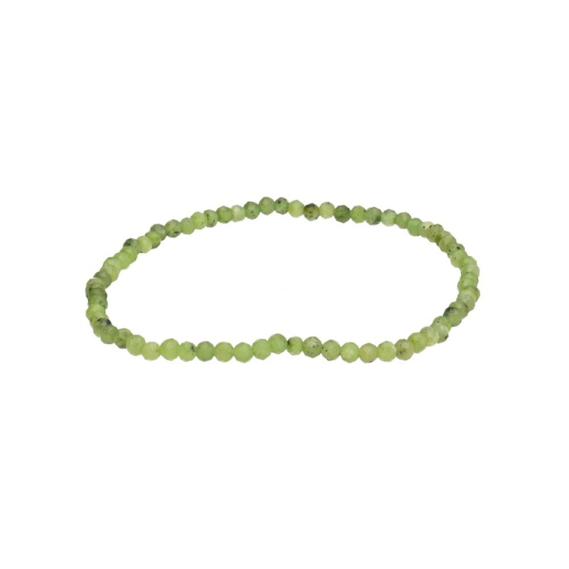Bracciale Facetato in Giada Canadese 3mm | Eleganza Naturale e Duratura