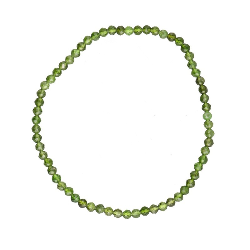 Bracciale Faccettato in Diopside 3mm: Eleganza Naturale e Energia Positiva