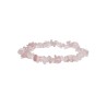 Pulseira com pequenas lascas de quartzo rosa