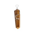 Pendentif œil de tigre en argent bi-terminé : protection et force