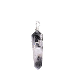 Pendente Biterminado Pietra Luna Bagno d'Argento | Gioielleria Spirituale