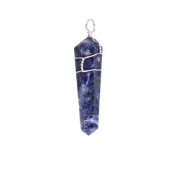 Pendente Sodalite Bi-finish in Argento: Eleganza ed Energia