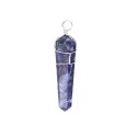 Pendente Sodalite Bi-finish in Argento: Eleganza ed Energia